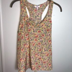 Candie’s Floral Razor Back Tank Size Medium